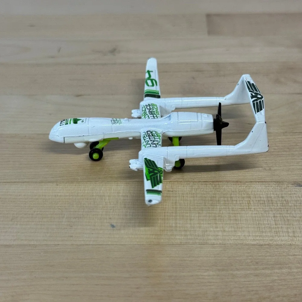 Matchbox Sky Busters SB94 Drone White Green United Alliance 94 Diecast Plane